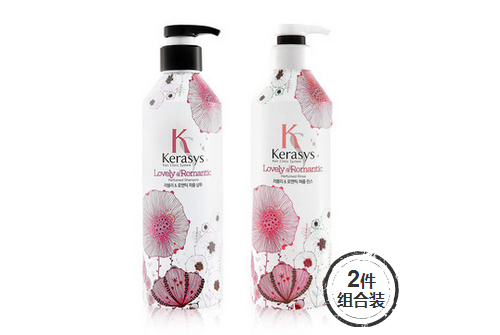 2件组合装 | Kerasys 爱敬克拉洗丝 花香香水洗发水+护发素 600ml*2